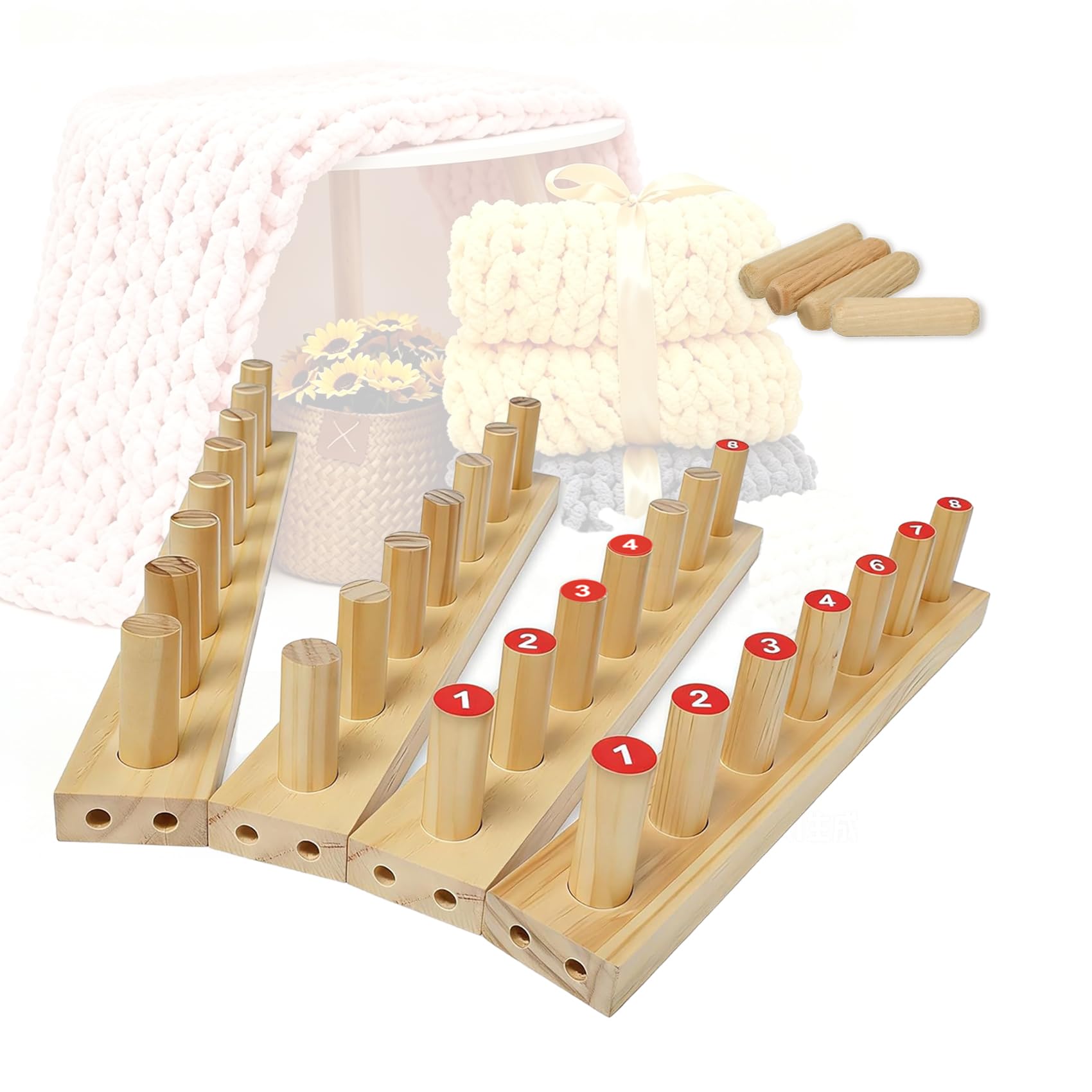 Strickrahmen für Decken, Premium-Holz, 152,4 cm