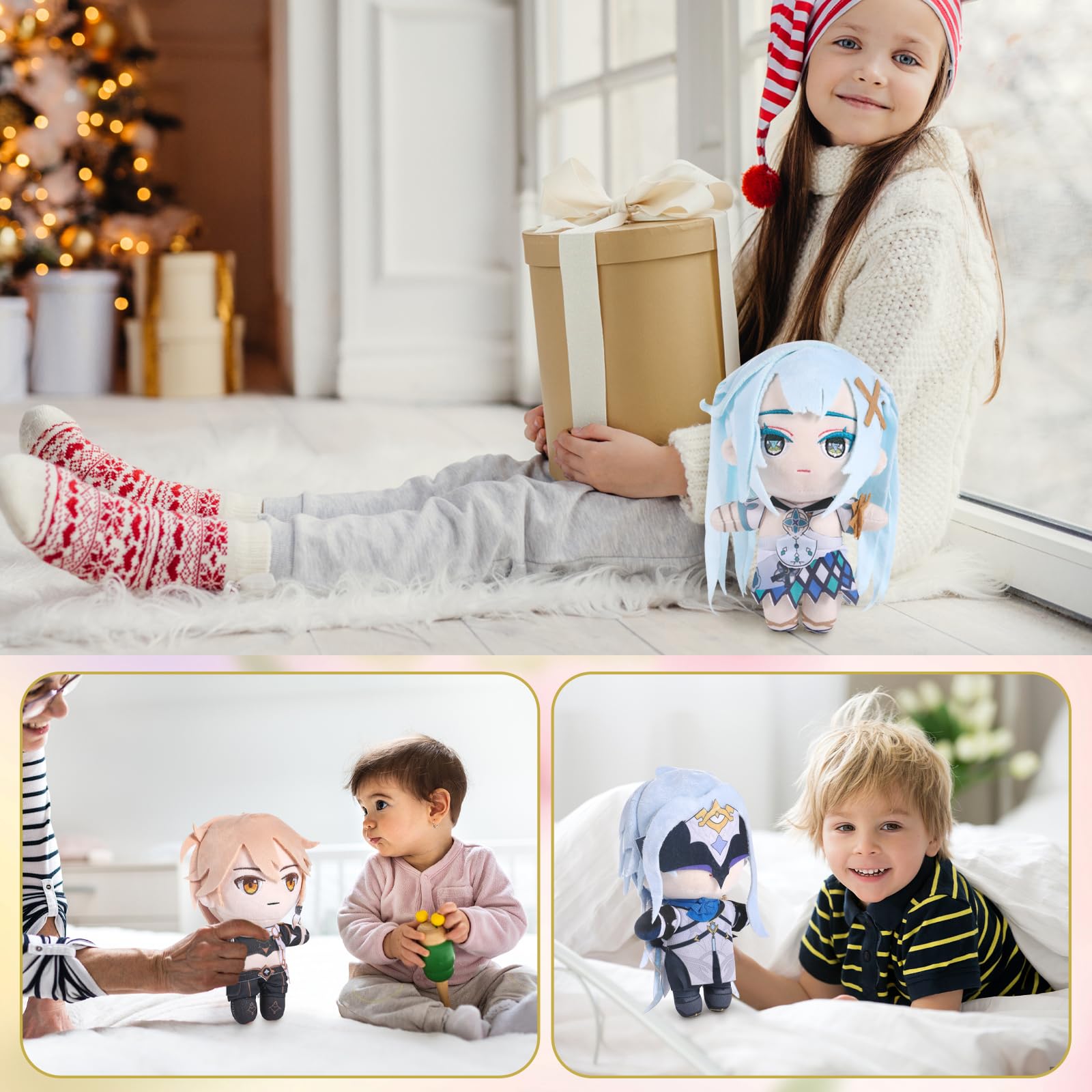 UTIEHD Genshin Impact Personaggio Peluche, Peluche Pupazzo, Accessori Peluche per Costume per i Fan (Xianyun)