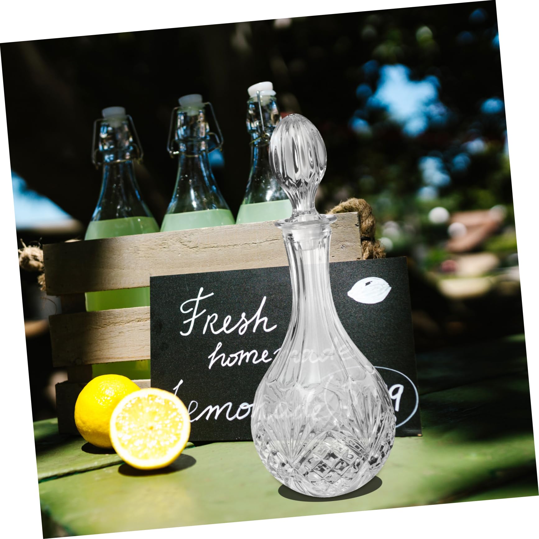 Cabilock Jarra De Vidrio Decantador De Vino Vaso De Vino Con Tapa Copas De Vino De Cristal Vaso Con Tapa Dispensador De Bebidas De Vidrio Kit De Vino Copa De Vino Lata De Vino Con Cubierta
