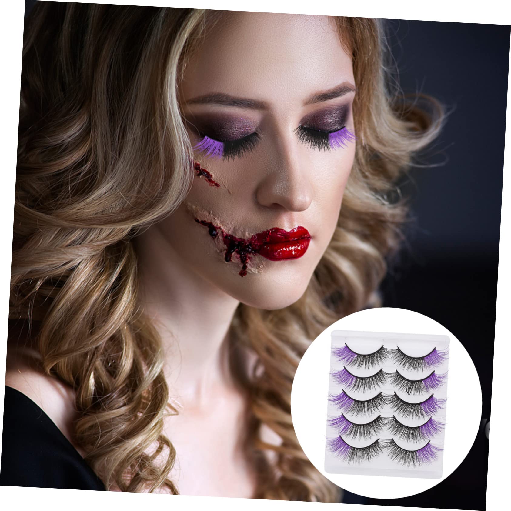 FOMIYES 25paires Faux Naturels Fausse Avec Boîte Extensions De Réutilisables Pour Regard Élargi Et Élégant