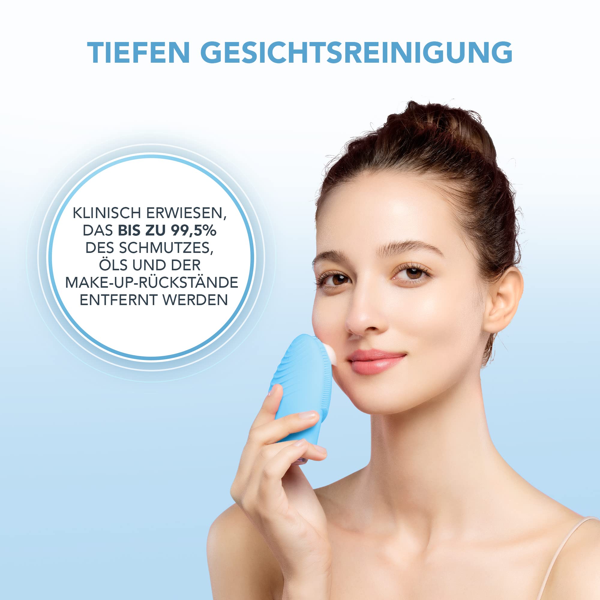 FOREO LUNA 3 Mischhaut - Gesichtsreinigungsbürste - Straffendes Gesichtsmassagegerät - Hygienische Gesichtspflege - Reisefreundliches Gesichtspeeling - Silikonbürste - App-verbunden
