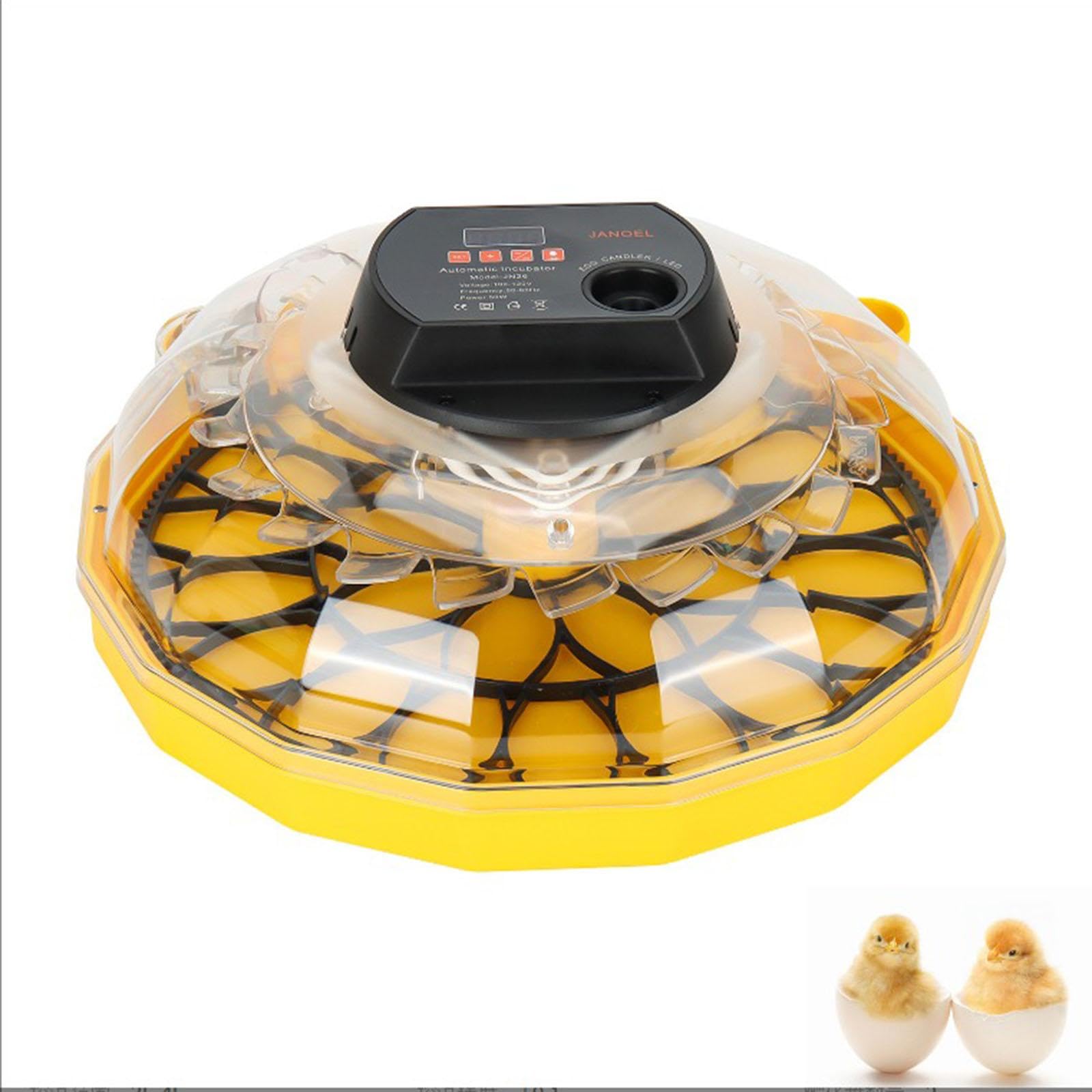 Milageto Eier-Inkubator, Geflügel-Brutkasten, klares Fenster, Schlupfwerkzeug, Geflügel-Inkubator zum Ausbrüten von Hühnern für Tauben, Hühner, Wachteln, Gänse