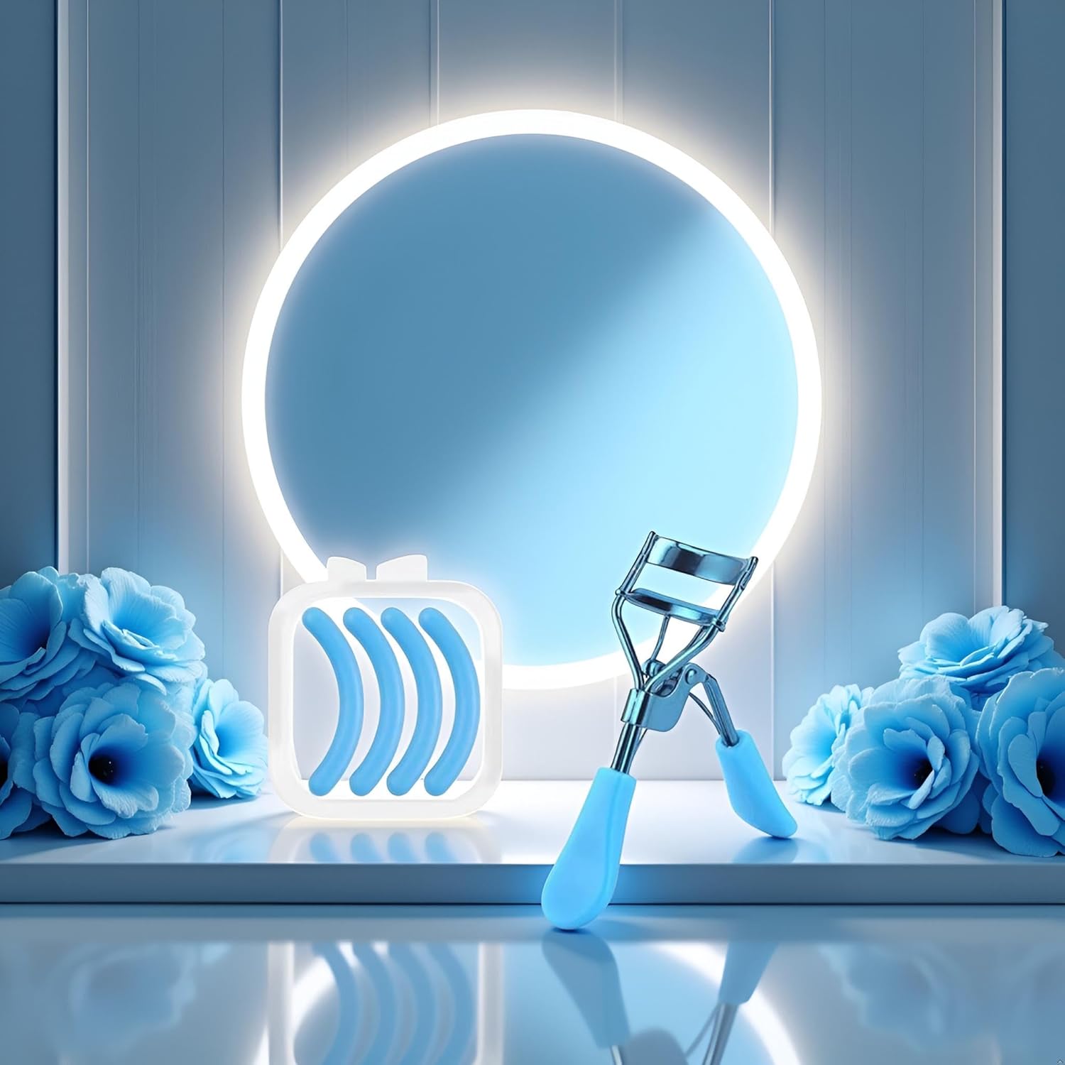 1 Set Blue Eyelash Curlers for Women Eyelash Curler with 4 Replacement Refill Pads Lash Curler Premium Quality Eye Lash Curler Makeup Eyelashes Tool to Curl and Lifted Lashes Eye - Image 4