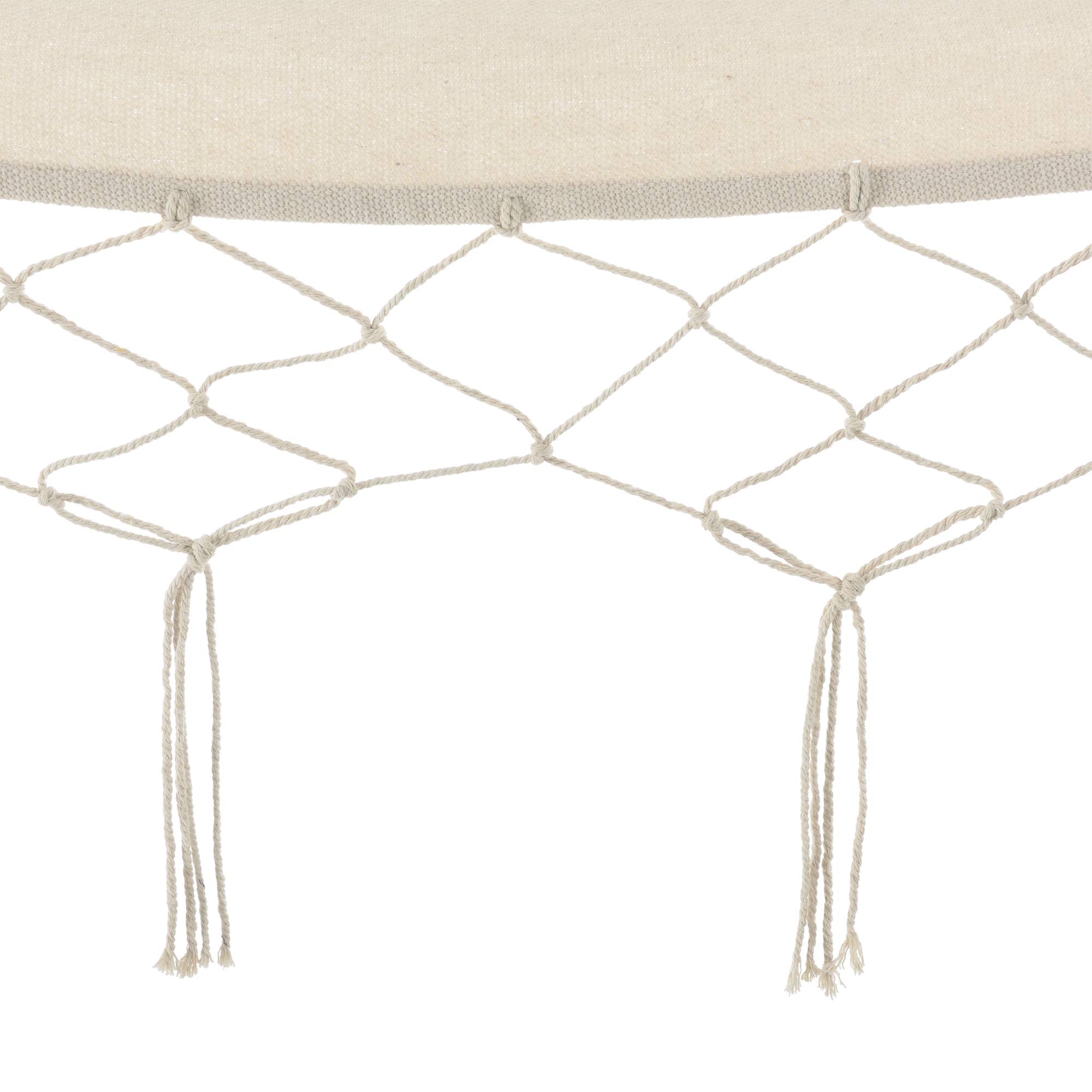 Chaise Hamac Ronde Crème – Siège Suspendu Franges 150 Kg – Intérieur/Extérieur