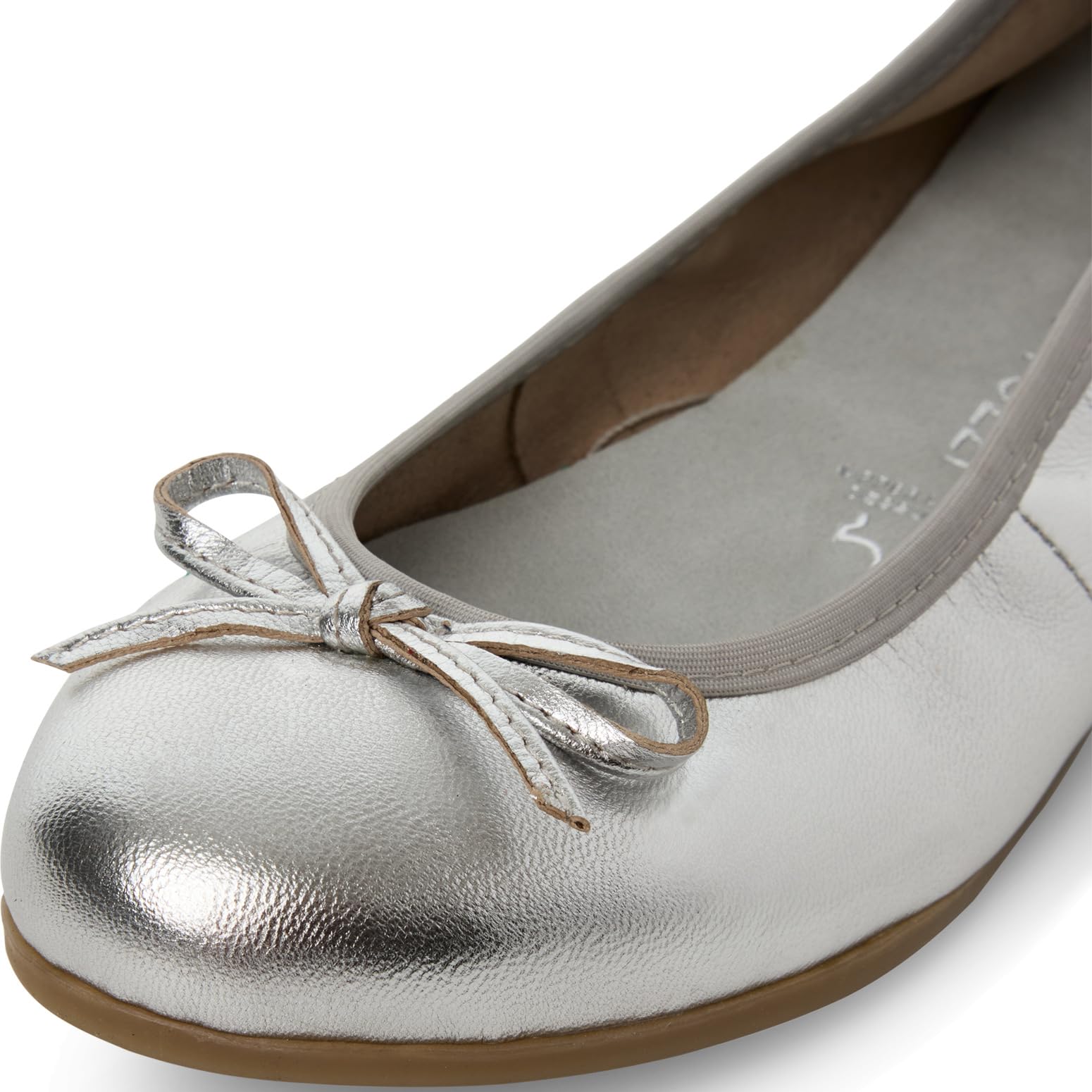 MARCO TOZZI Women's Ballet 2-22100-41 Ballet Flat - Bailarinas para Mujer, Plata, 38 EU