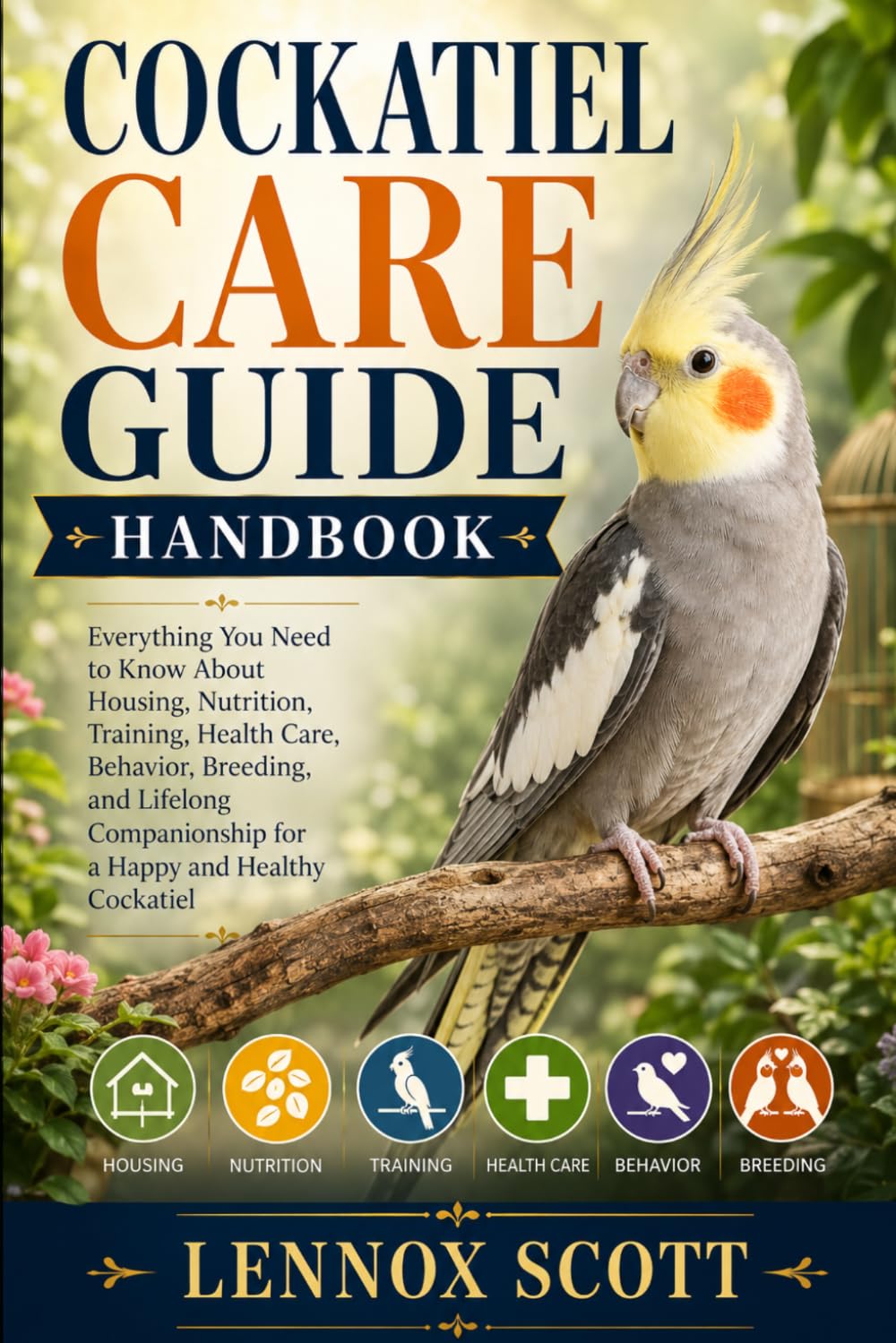 COCKATIEL CARE GUIDE HANDBOOK: Everything You Need to Know About Housing, Nutrition, Training, Health Care, Behavior, Breeding, and Lifelong Companionship for a Happy and Healthy Cockatiel