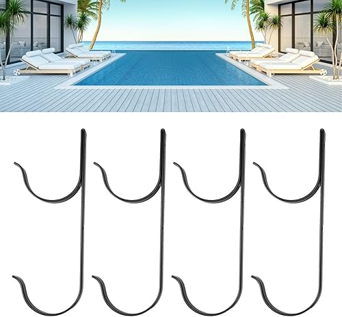 Miniatura 4 de TOPINCN Pool Pole Hanger for Holder Handle Swimming Pool Gardening Accessories for Brush Pool Brushes (Black)