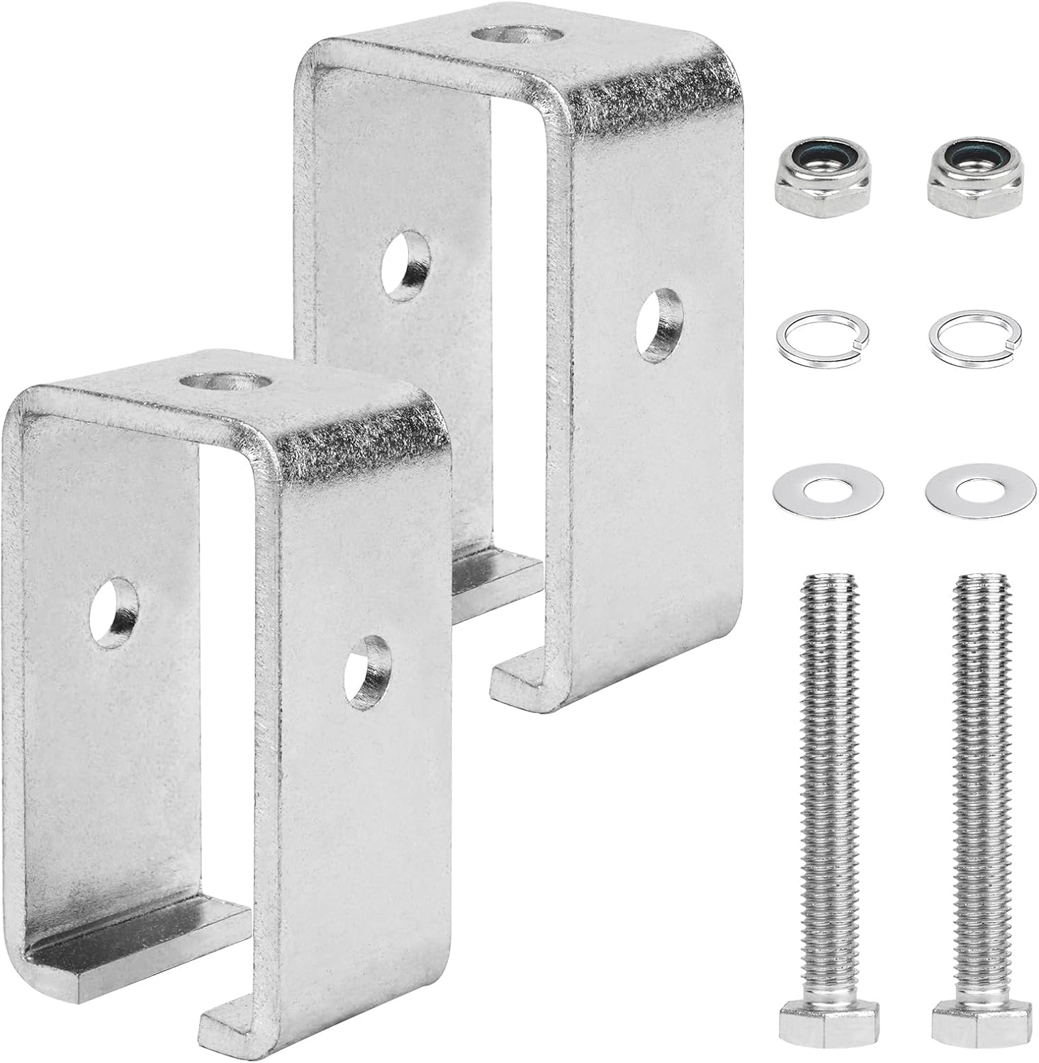 Strut Channel Bracket,Track Clamp for Use1-5/8 Wide & Beam Unistrut Trolley,Galvanized Steel-2 Pack