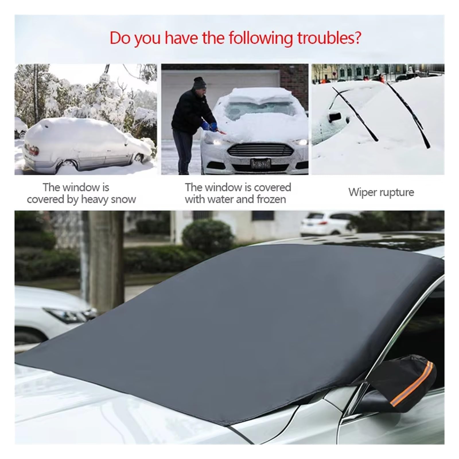 Autoscheiben Sonnenschutz Universal Auto Windschutzscheibe Schnee Abdeckung Outdoor Auto Abdeckung Sonnenschutz wasserdichte Oxford Tuch Sonnenschirm Schnee