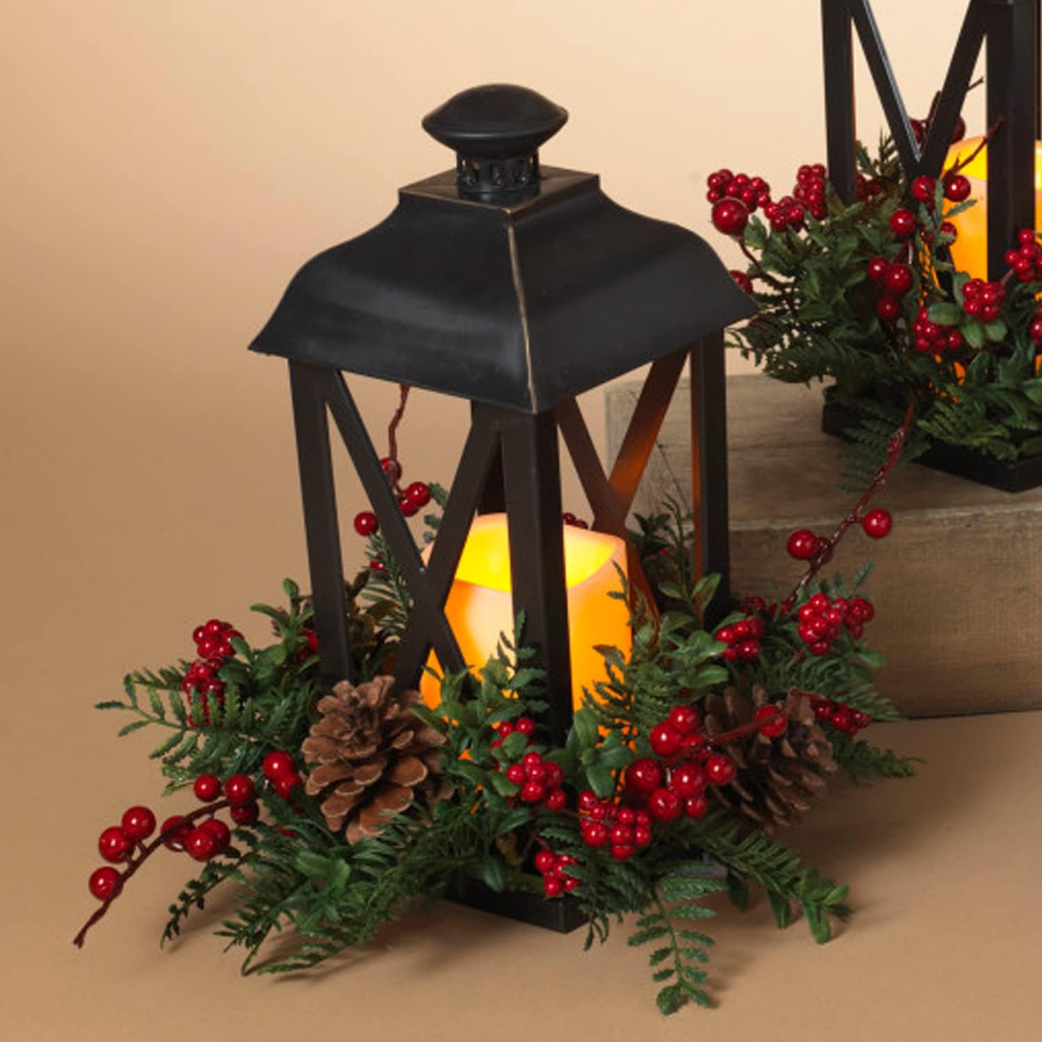 One Holiday Way 12-Inch Rustic Decorative Lighted Black Christmas ...