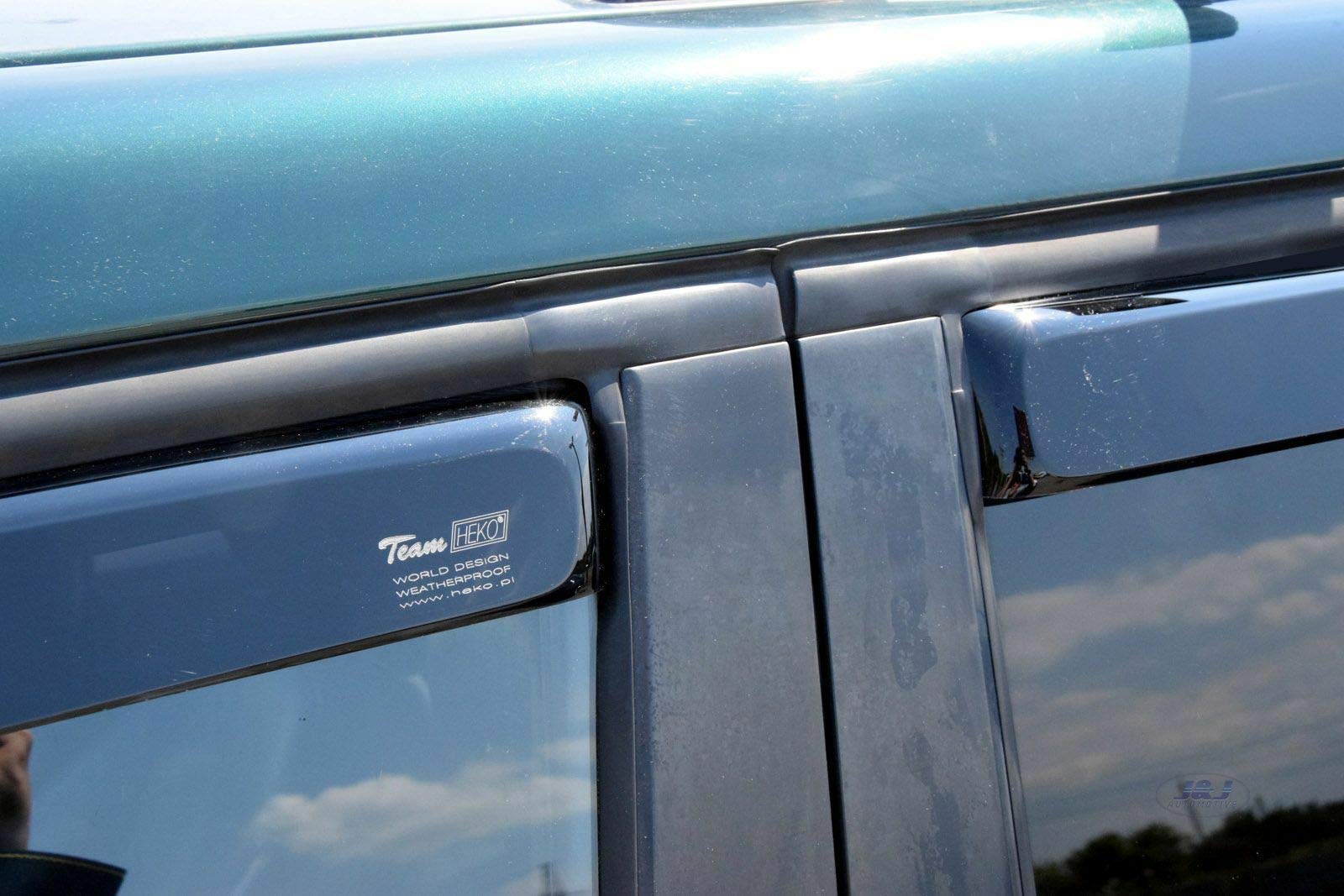 J&J AUTOMOTIVE Deflettori d'Aria per Hyundai Terracan 2001-2006, Set da 4 Pezzi, Nero Fumé Oscurato Heko