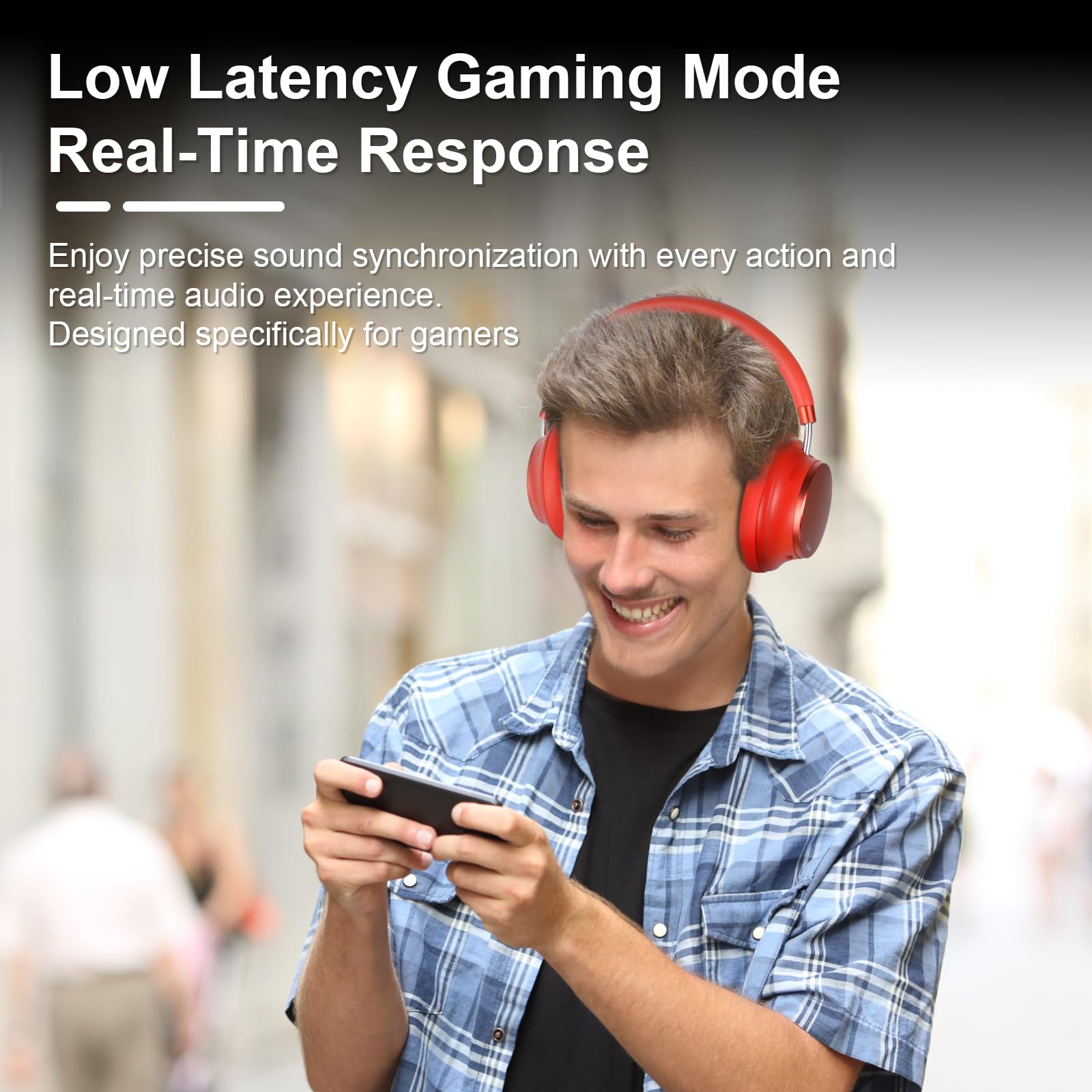 T-fun NC35 Cuffie Over-ear con Cancellazione Rumore Ibrido,Audio Spaziale, Modalità Trasparenza,Bluetooth 5.3, Equalizzatore Personalizzato Tramite App, 55 ore di Riproduzione ANC per Viaggi/Lavoro