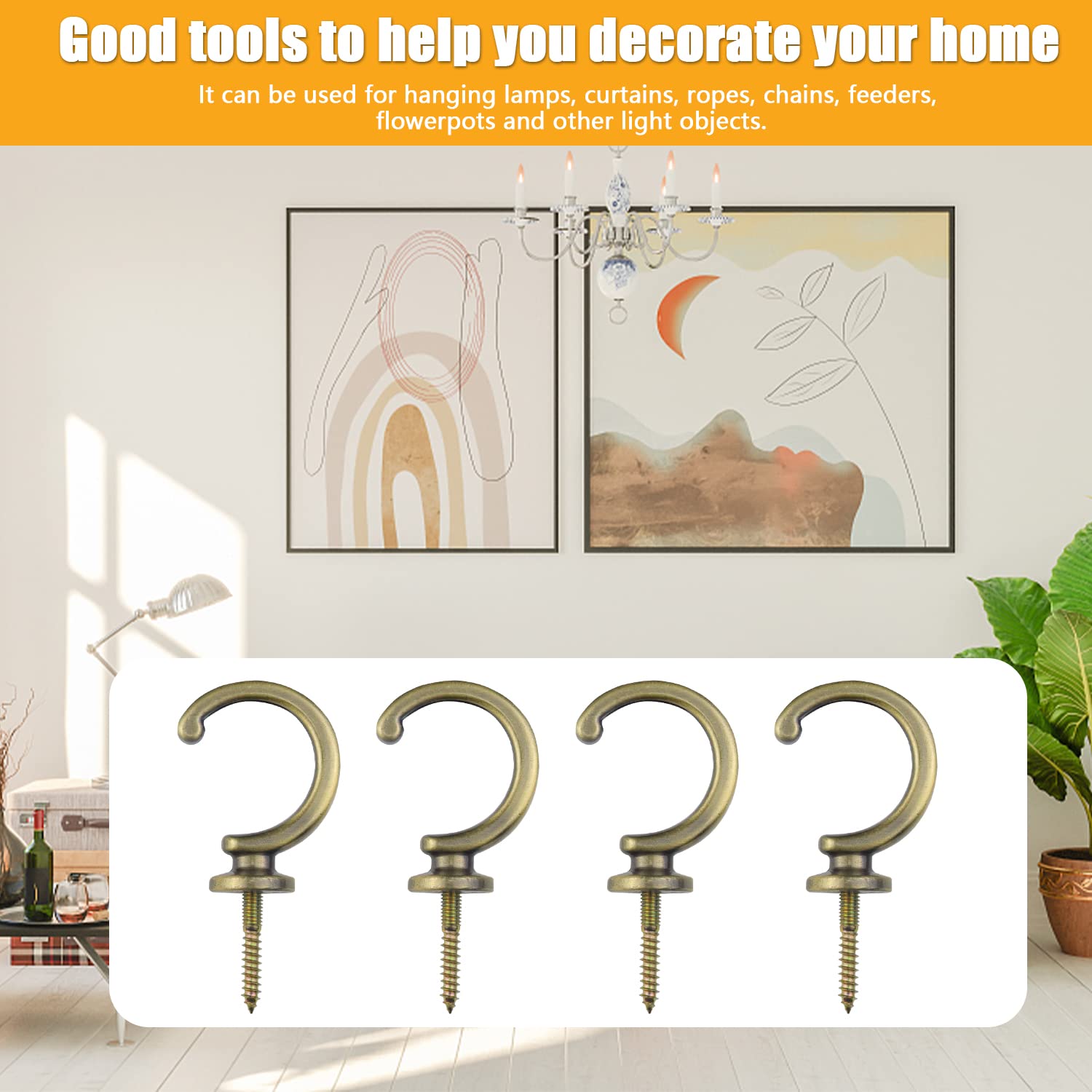 6 Ganci Per Tende In Lega Di Zinco - Portatutto Per Pareti E Porte