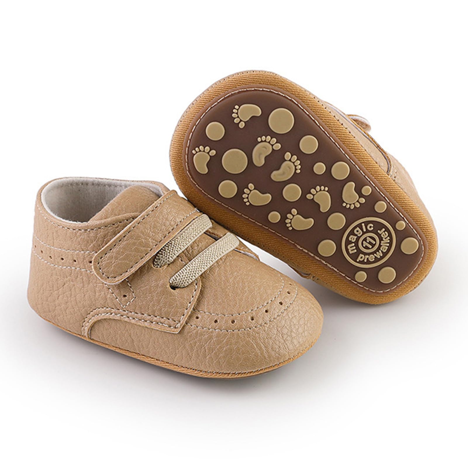 RVROVIC Baby Boys Girls Sneakers Anti-Slip Oxford Loafer Flats Infant Toddler PU Leather Soft Sole Baby Shoes — view 8