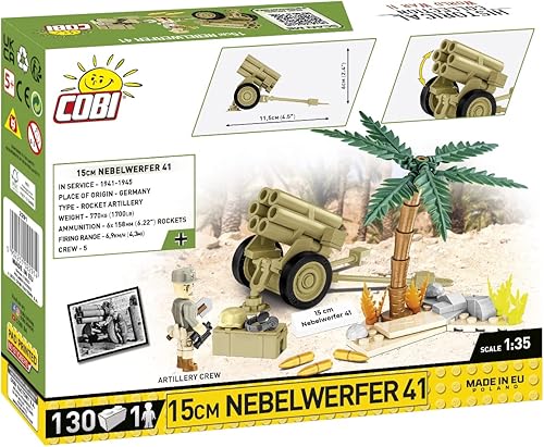 Miniatura 6 de COBI Colección Histórica Segunda Guerra Mundial 5.9 in Nebelwerfer 41
