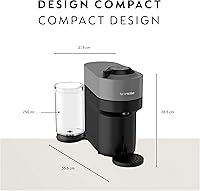 Vista 9 de Nespresso Vertuo Pop+ Cafetera de café y espresso de Breville con espumador de leche, color gris oscuro
