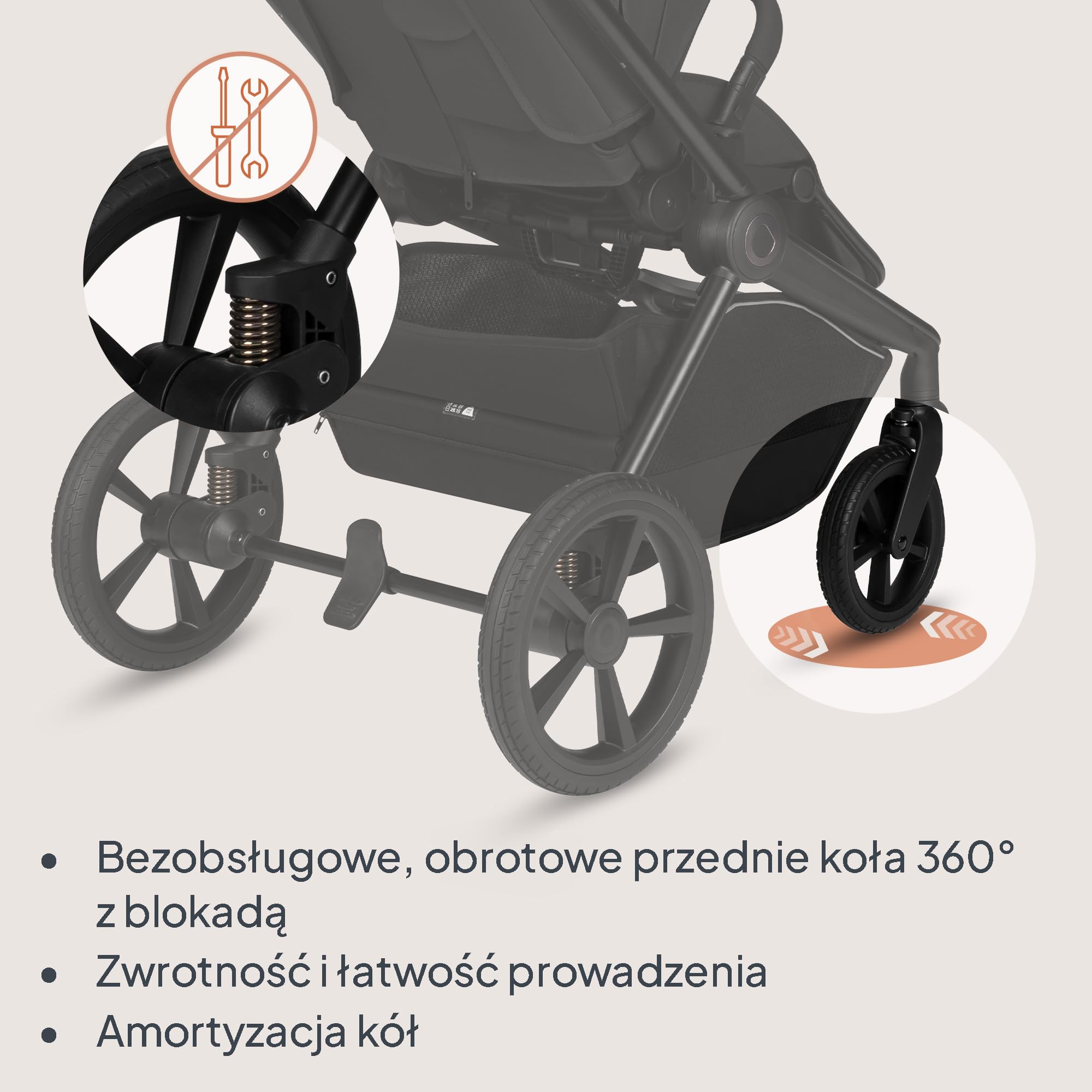 Lionelo Freya Wózek dziecięcy 3 w 1, system podróżny 0-4 lata, zestaw, składany, wózek dziecięcy, fotelik samochodowy, rozmiar I, 40-87 cm, zawieszenie, kółka PU, rozkładane, UPF50+, akcesoria do