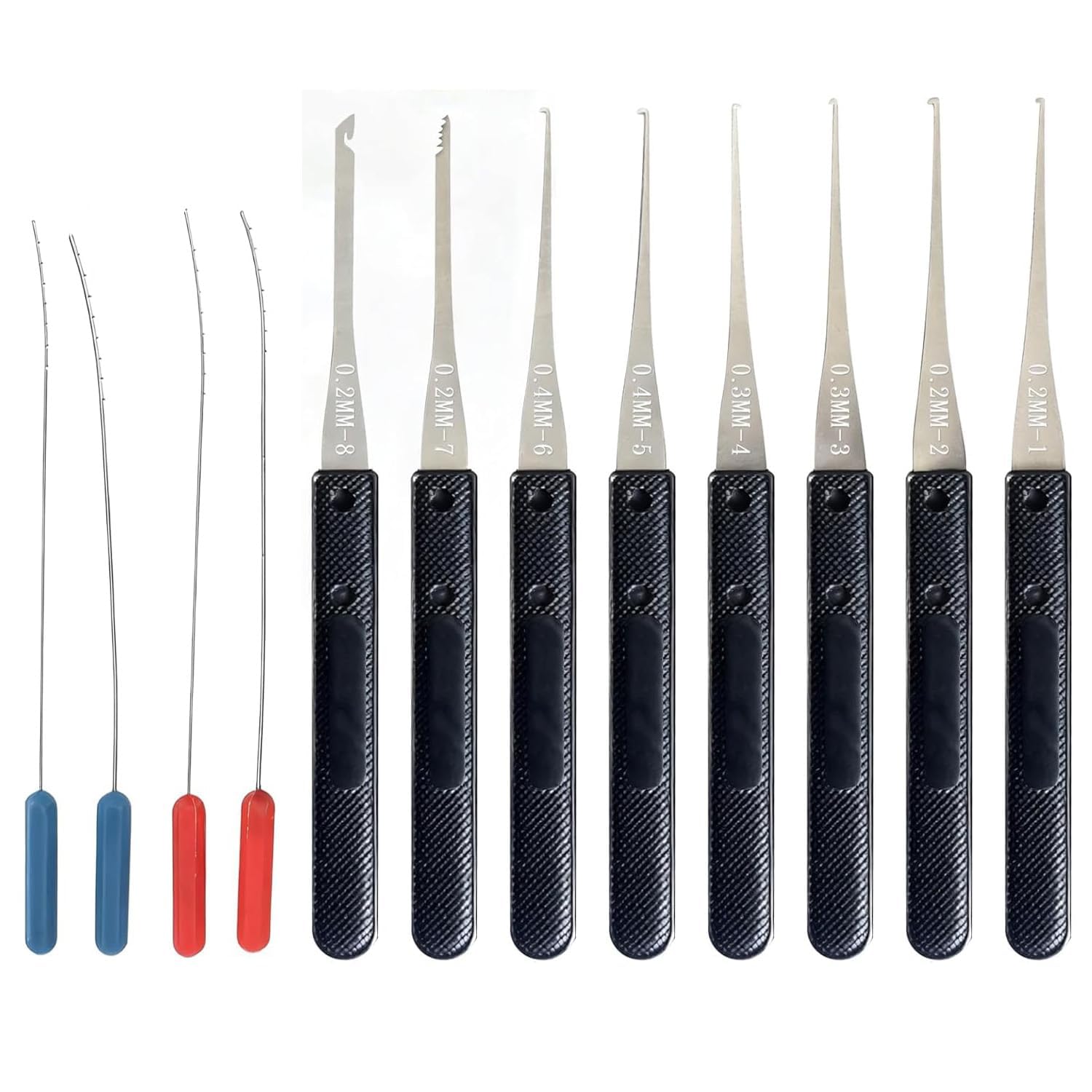 Broken Key Extractor Set, 12-Piece Lock Picking Kit with Key Extractor Tools, Professional Locksmith Tools for Broken Key Removal, 16x16x2 cm Compact Design