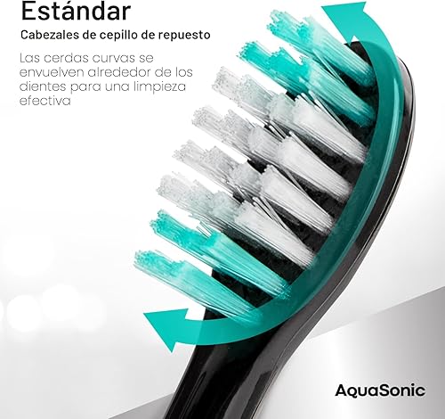 Miniatura 3 de AquaSonic Cabezales de cepillo de repuesto estándar genuinos Aceptado por ADA para dientes normales y sensibles Compatible con muchos mangos