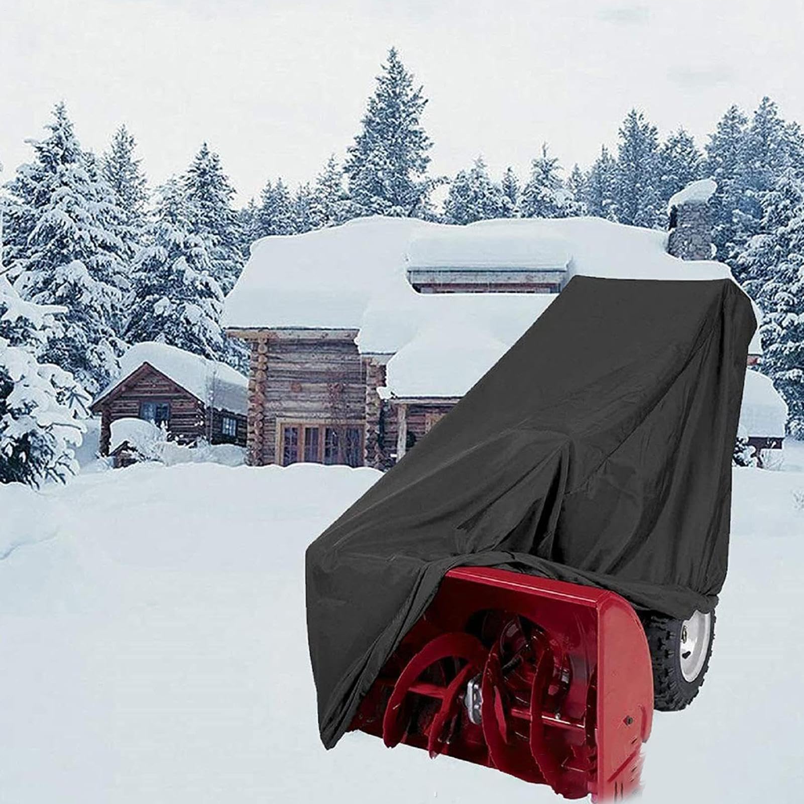 Schneefräsenabdeckung, wasserdicht, für den Außenbereich, 84 x 147,3 x 132 cm, robuste Ausrüstungsaufbewahrung, staubdichte Abdeckung für Garten, , Terrasse, Garage, Dachdeck, Gehweg, Rasen