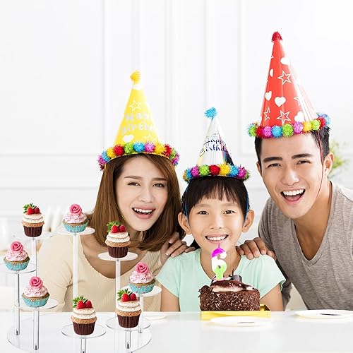 Miniatura 6 de uxcell Soporte de exhibición de acrílico para figuras, elevadores de exhibición de acrílico de 8 niveles para coleccionables, soporte de cupcakes de