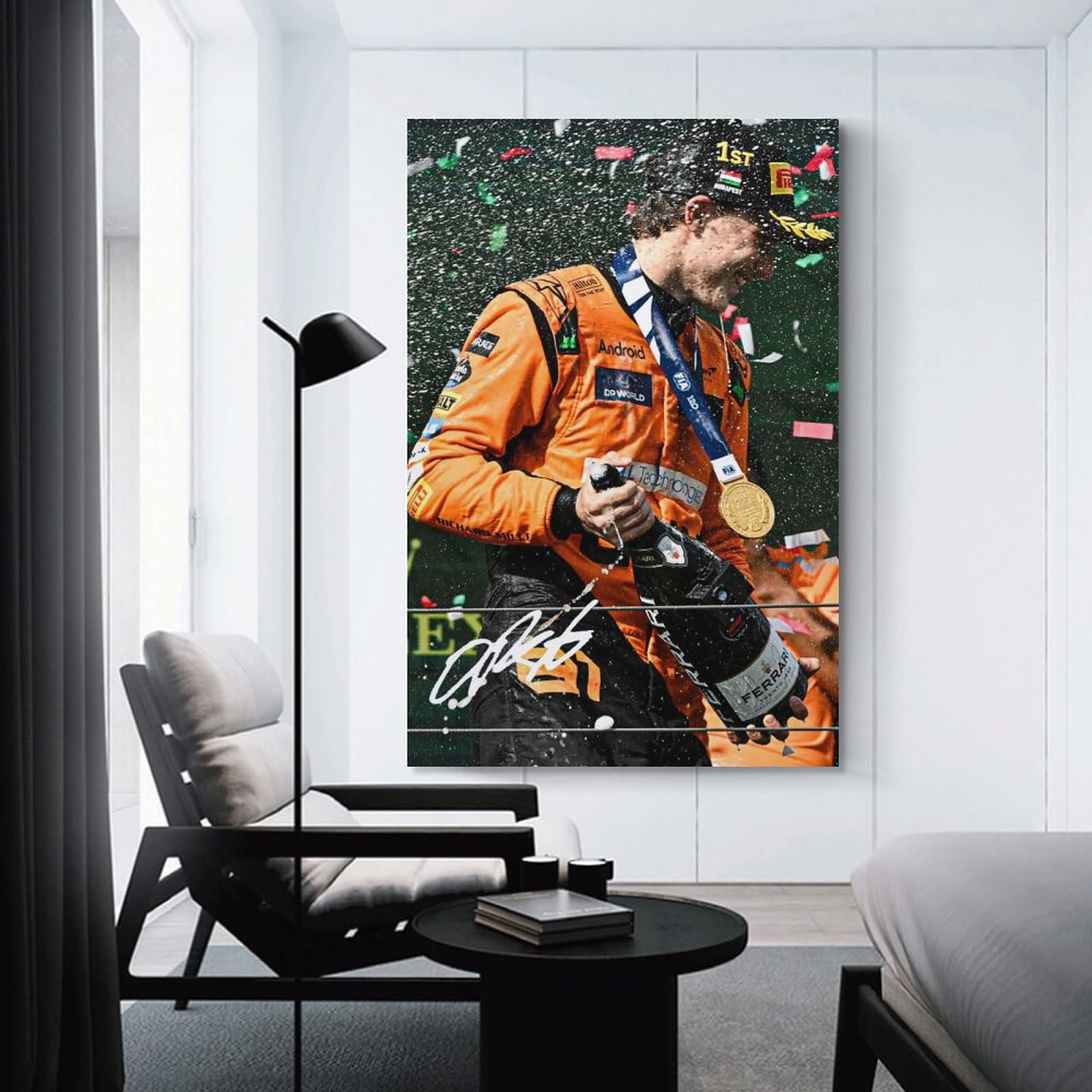 ポスター Oscar Borras DQAZXCA Race Car Driver Oscar Piastri Classic Poster Canvas