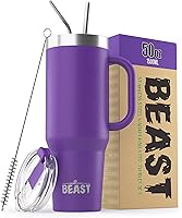 Vista 18 de Beast Vaso de 20 oz de Acero Inoxidable con Aislamiento al Vacío para Café y Hielo de Doble Pared Termo de Viaje (Arcoíris)