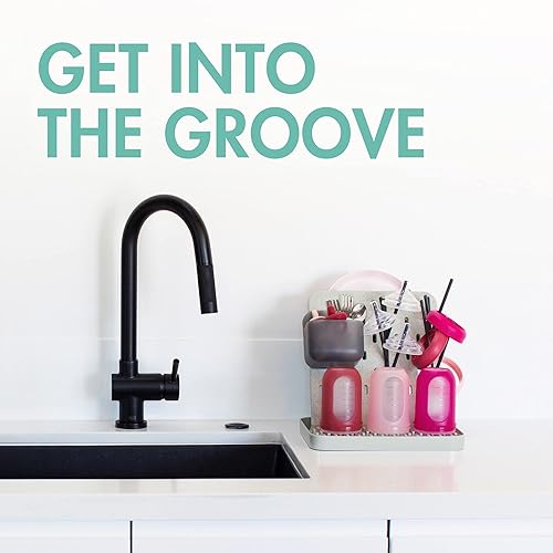 Miniatura 2 de Boon Groove - Rejilla de secado vertical personalizable  Estante de secado de biberones para encimera para biberones, tazas para niños pequeños y