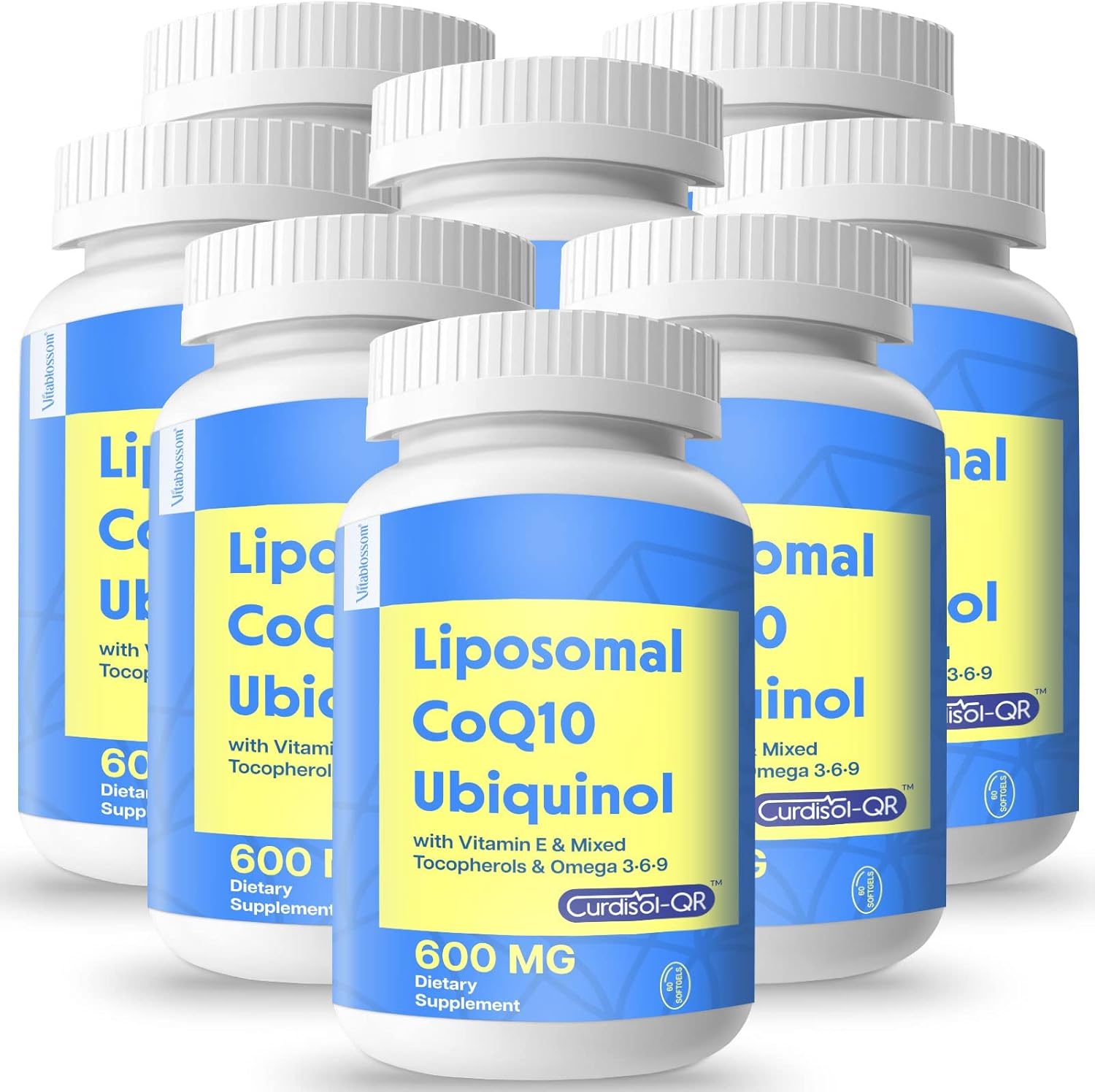 Liposomal CoQ10 600 mg Softgel Ubiquinol, Highest Absorption, CoenzymeQ10 Ubiquinol