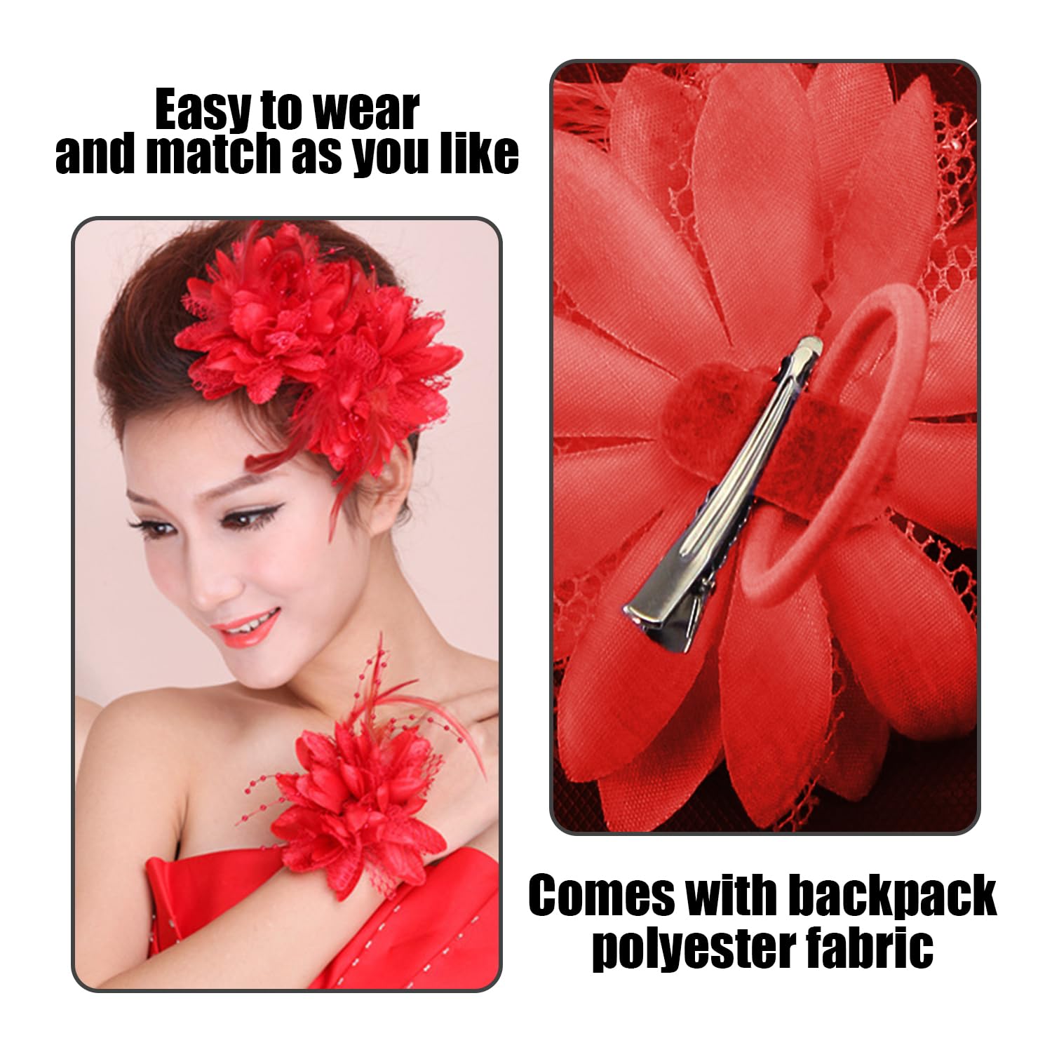 Acquista 1PC a duplice uso corpetto di fiori piuma d'oca spilla da donna spilla fermaglio per capelli accessori per copricapo in Italia a partire da 4.58