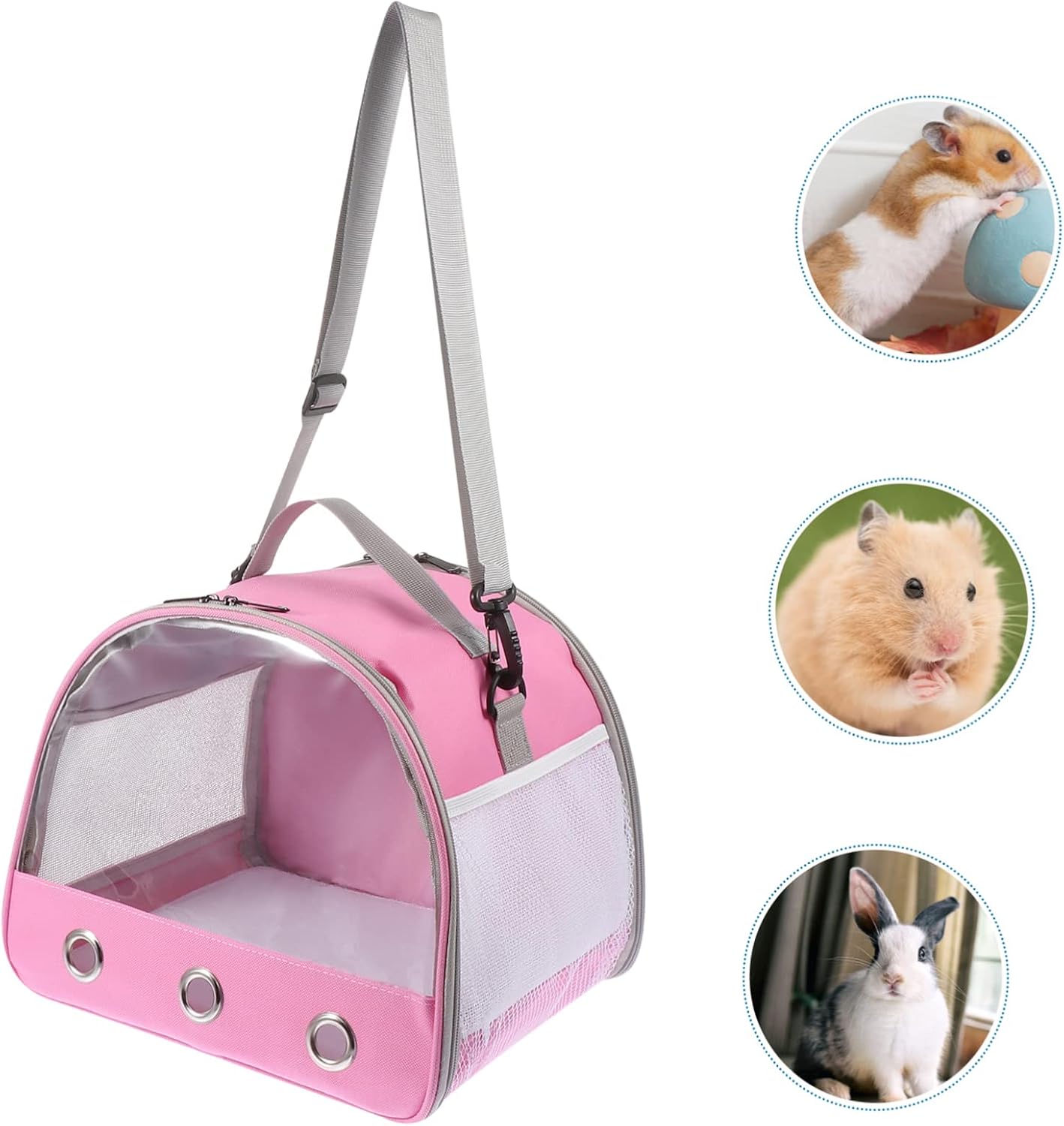 KESYOO Mini PET Carrier Bag for Hamsters Hedgehogs Small Animals Portable Outdoor Travel Pouch Adjustable Strap for Travel and Exploration
