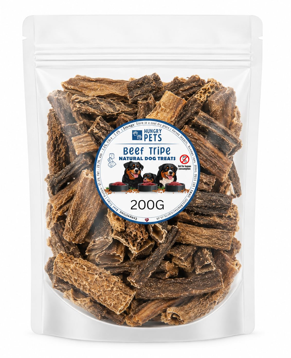 Premium Natural Dog Treat (200g, Beef Tripe)