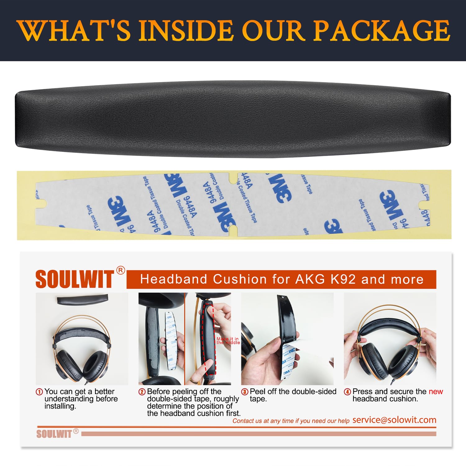 Amazon.com: SOULWIT Headband for AKG Pro Audio K92/K72/K52/K55/K77