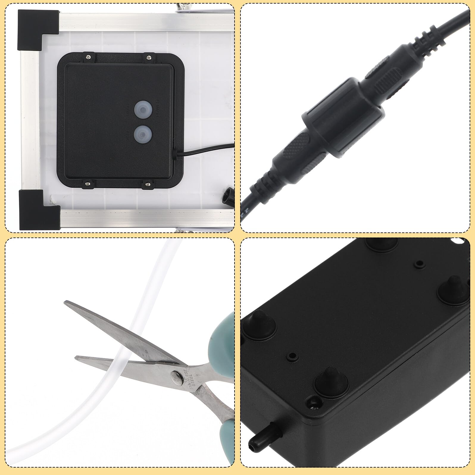 SOLUSTRE Solar Teichbelüfter Solar Sauerstoffpumpe Outdoor mit Einstellbarem Durchfluss Langlebig für Teiche Aquarien und Fischbecken Solarbetrieben Einfache EIN-knopf-bedienung