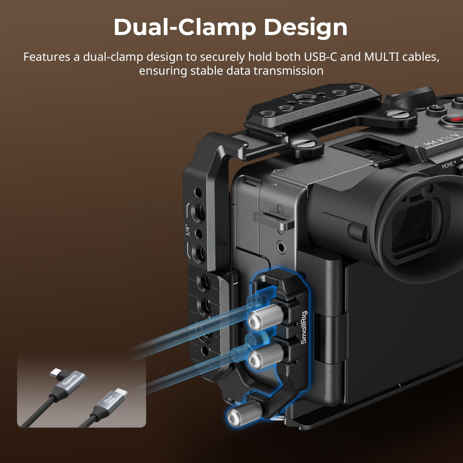 Amazon | SmallRig FX2用 USB-C&MULTIケーブルクランプ 5592 | Sony