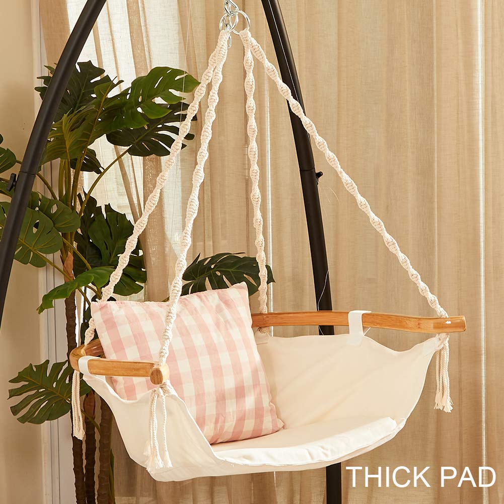 Amazon.co.jp: ハンモックチェア マクラメブランコ 折りたたみ式 竹製