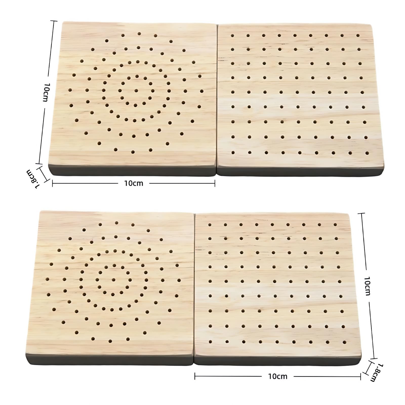 4 Stück Naturholz Dartpfeile Halterung Darthalter Holz mit Unterschiedliche Platzierung der Löcher Dart Aufbewahrung, Dart Ständer für Steeldarts, Softdarts, Lebensmittelanzeige, DIY Basteln