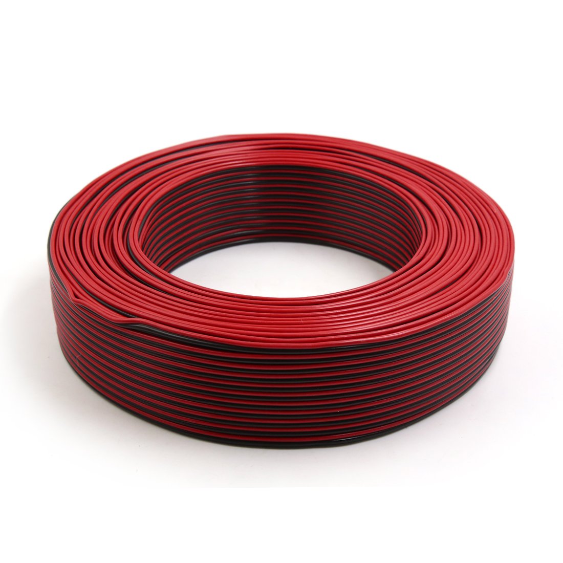 Ruilogod 100M 328ft longue Rouge Corne Noir Fil haut-parleur Cordon Câble pour voiture Auto Audio