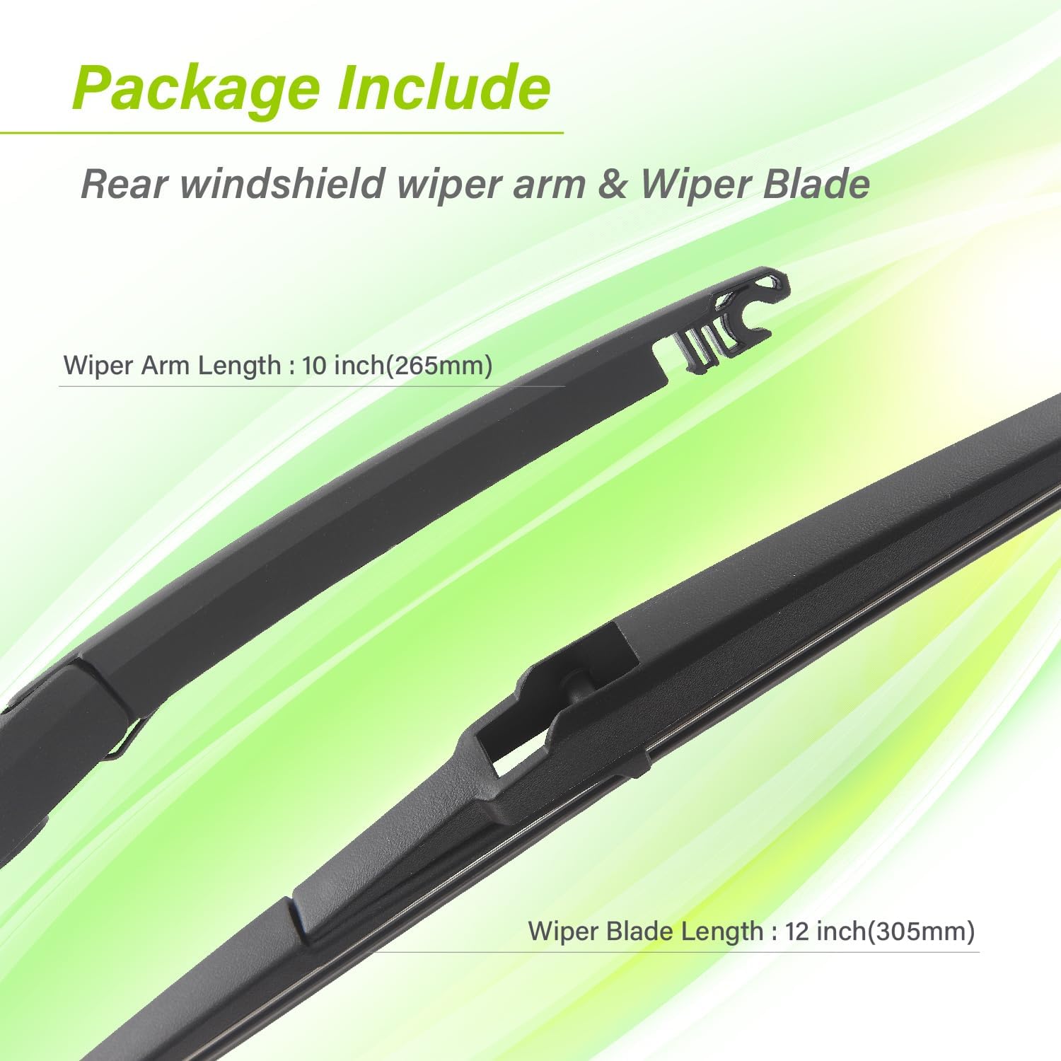 LKK Rear Windshield Wiper Arm Blade Assembly Kit Compatible with Hyundai Palisade 2020-2024 Rear Wiper Set