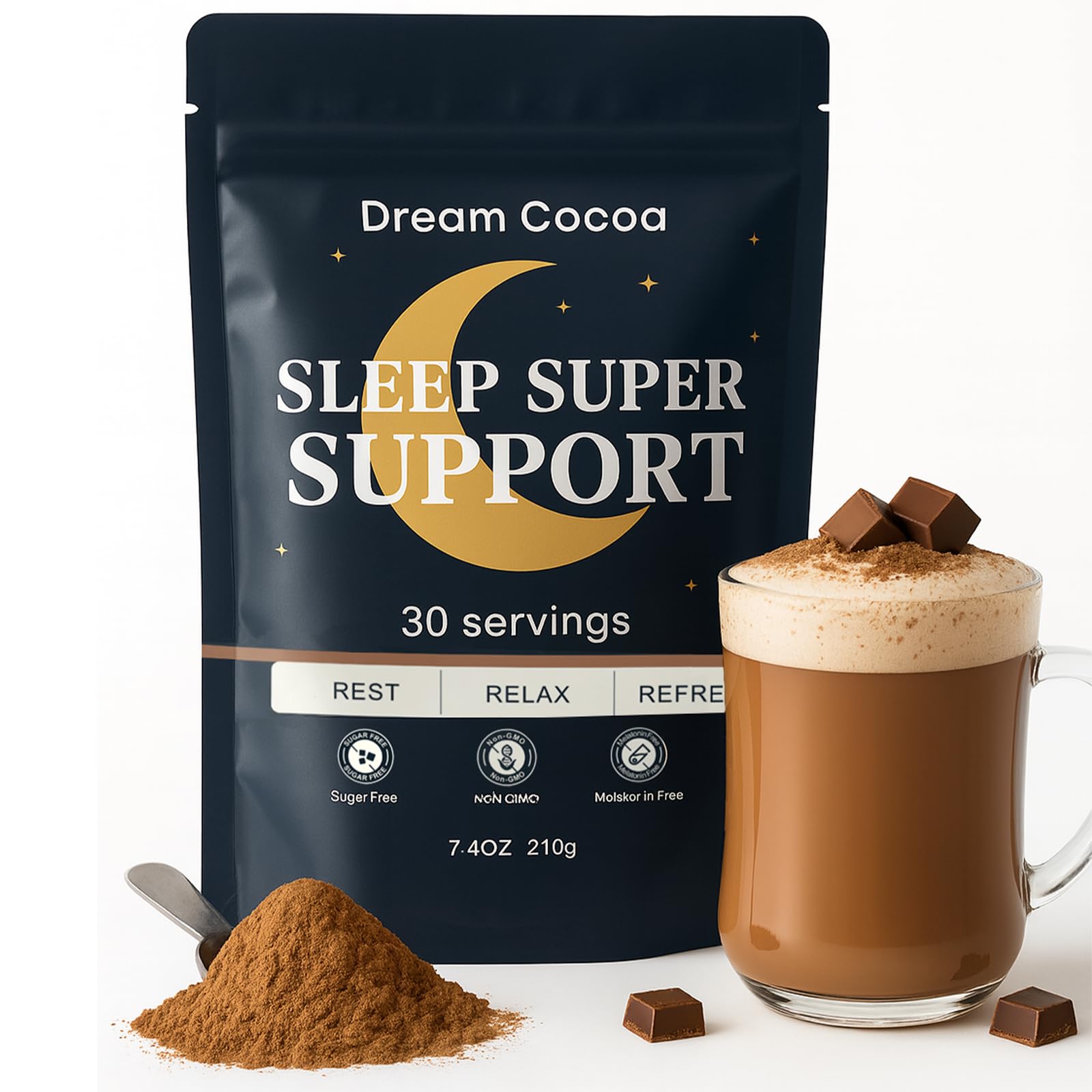 Amazon.com: Magnesium Hot Cocoa – Melatonin-Free Natural Sleep Aid