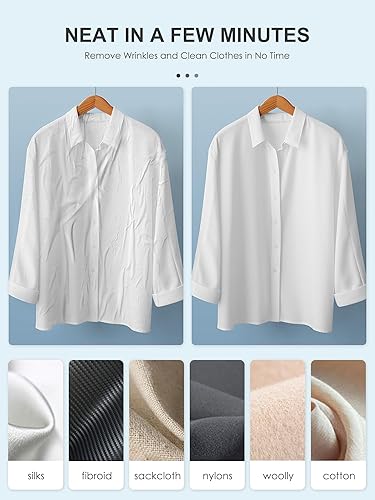 Miniatura 5 de Vaporizador para ropa, diseño de mano plegable, removedor de arrugas, 0.71 ozmin fuerte penetrante, calentamiento rápido de 25 sec, para el hogar,