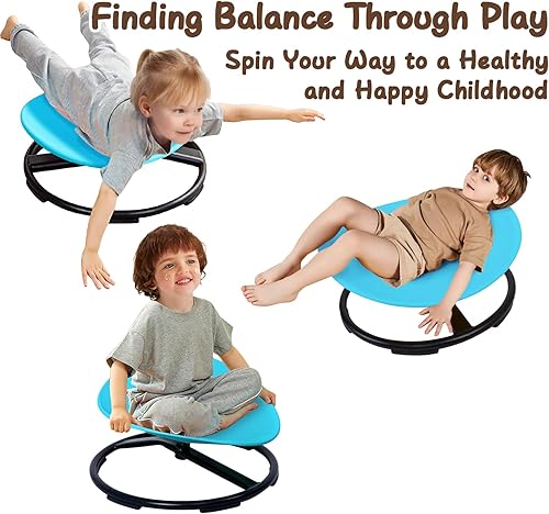 Miniatura 4 de GAKINUNE Silla sensorial para niños con autismo, silla giratoria para niños, silla giratoria sensorial para mejorar la coordinación física, silla