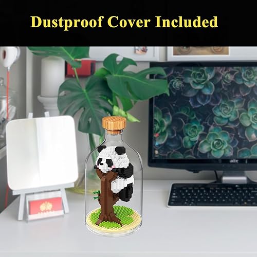 Miniatura 4 de Creative Panda Toy Building Set Adult Mini Animal Friend Set Regalo de Fiesta para Niños Amantes de los Animales Oficina Decoración del Hogar Bloque