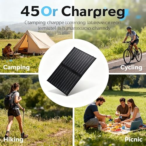 Miniatura 6 de Cargador de panel solar, 30 W 18 V PET plegable 14 x 22.6 pulgadas - Cargador solar con diseño duradero, paquete de energía ultra portátil