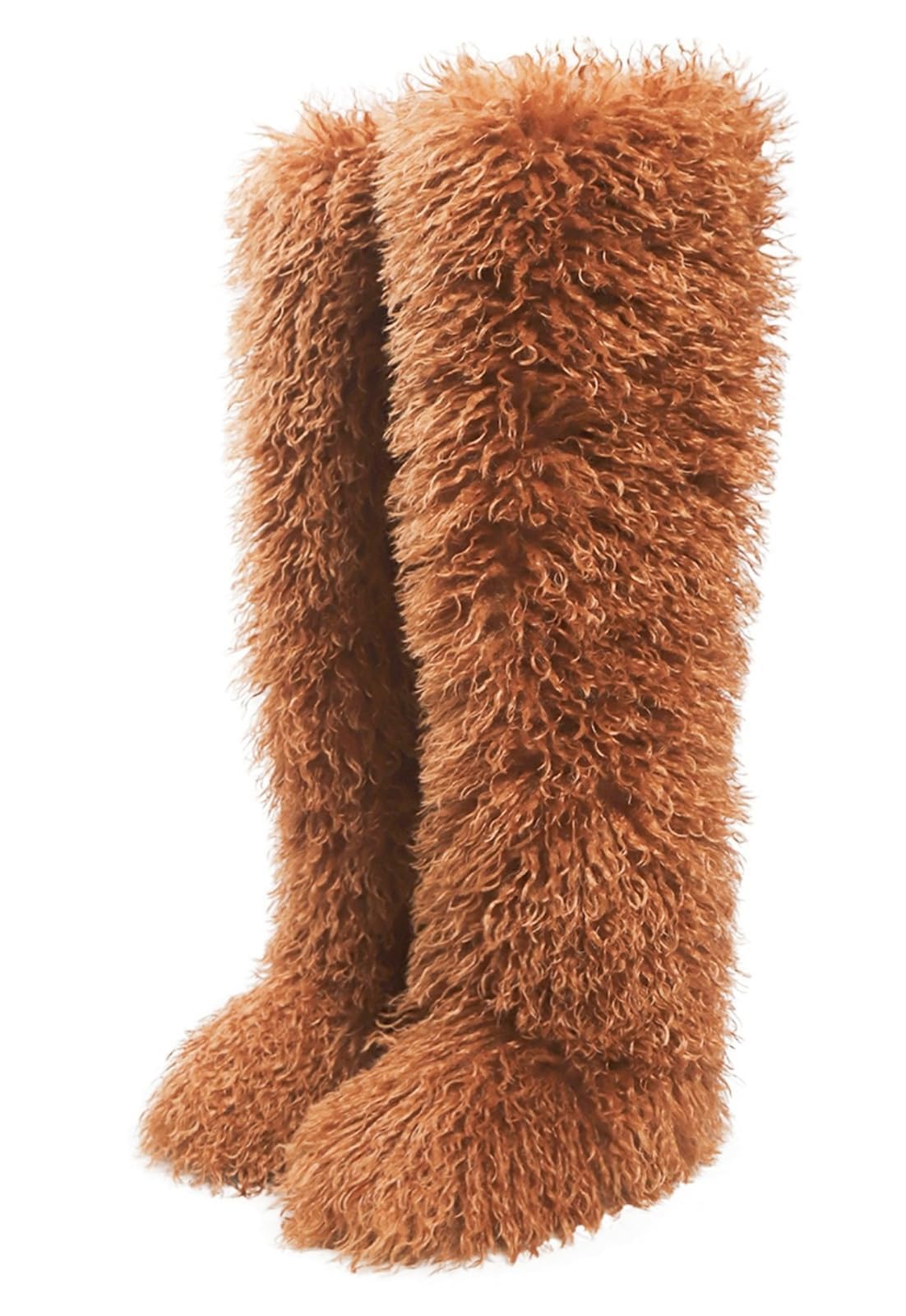 Over the Knee Fluffy High Boots Y2K Plush Fur Boots Women Thigh High Tall Faux Fur Winter Over