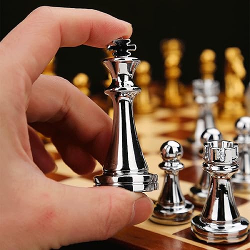 Miniatura 3 de Piezas de ajedrez de metal con peso de 2.6 pulgadas King Extra Queens Piezas de ajedrez solamente, sin tablero