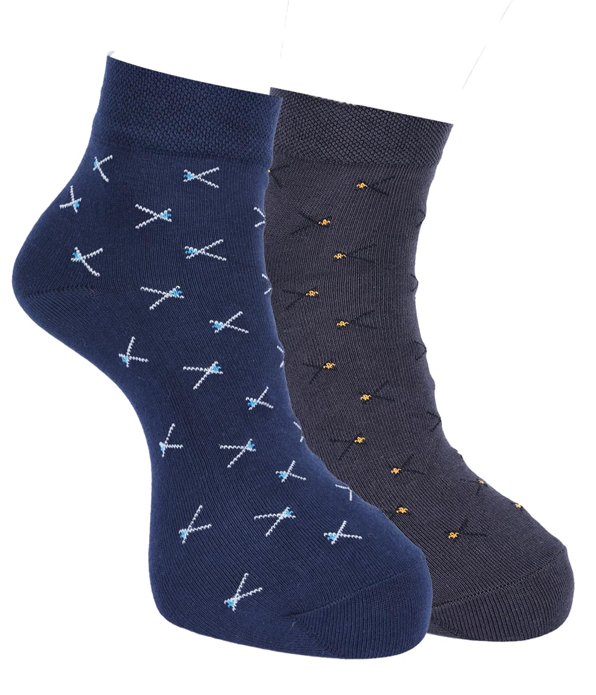 force nxt BY Dollar Socks for Men Solid Ankle Length Cotton Socks, Free Size, Pack of 2 (Multicoloured)-picture-26