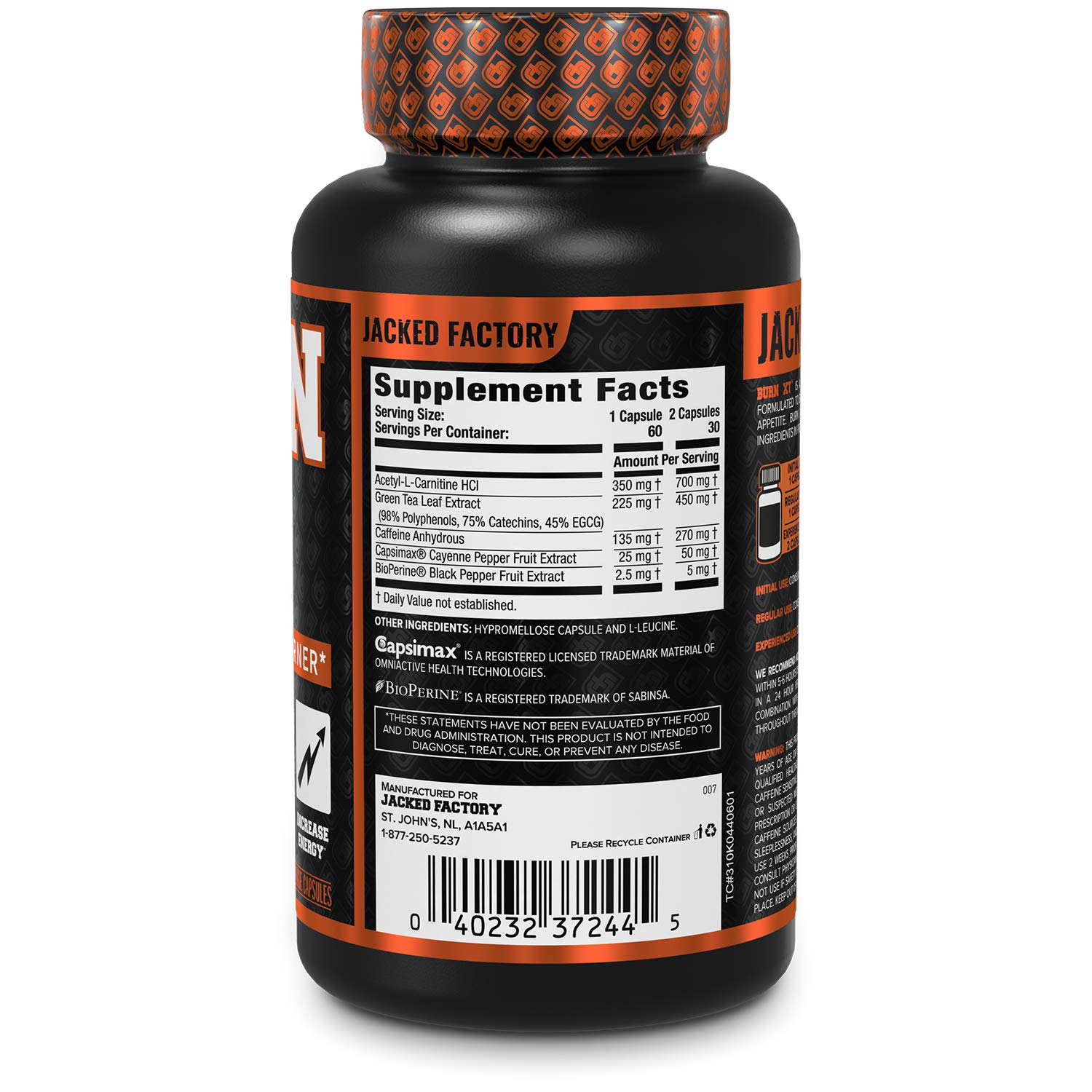 BurnXT Thermogenic Fat Burner Weight Loss Supplement, Appetite
