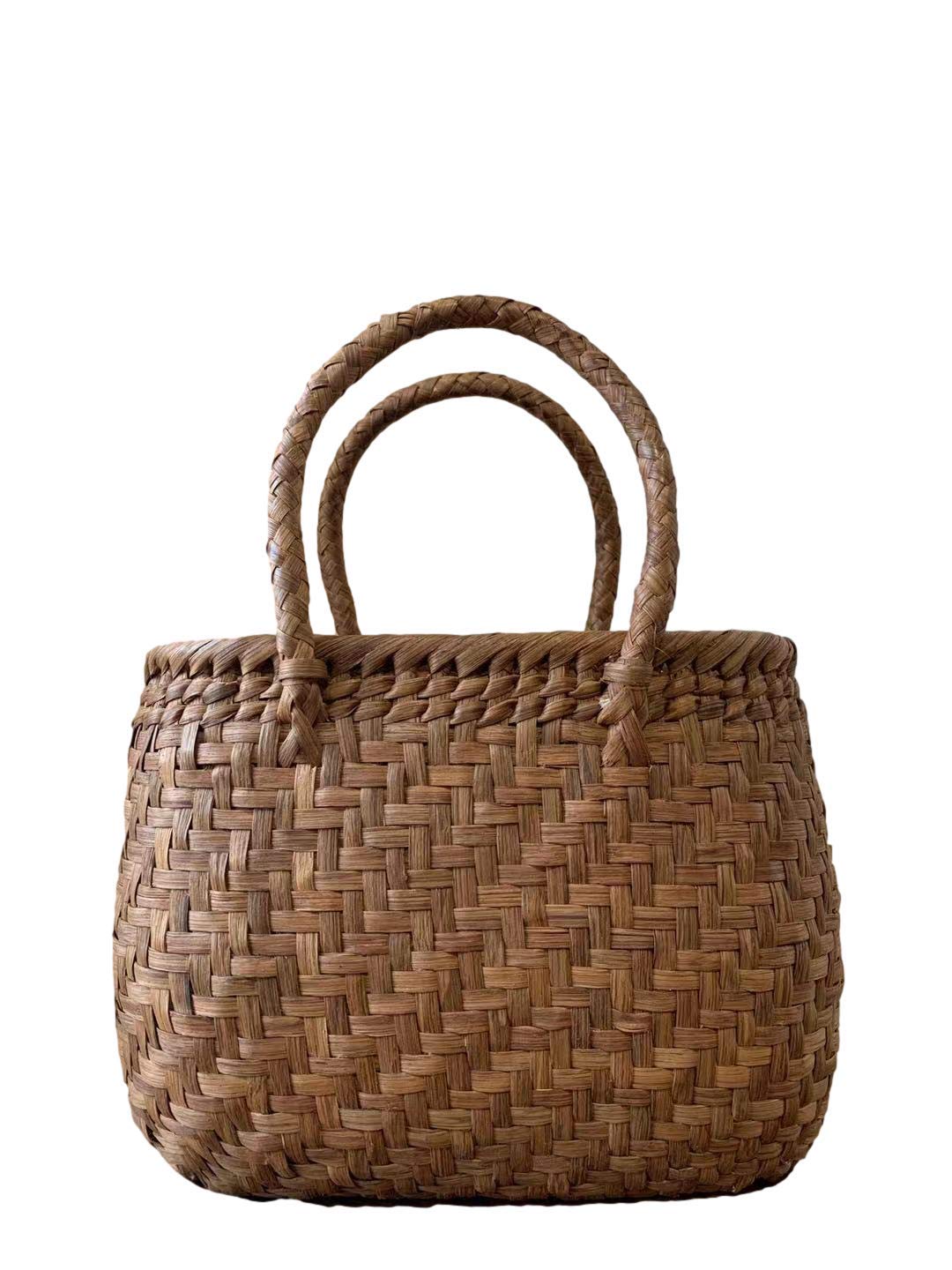 Amazon.co.jp: 山葡萄かごバッグ 手作り【網代編み】幅約28cm×縦