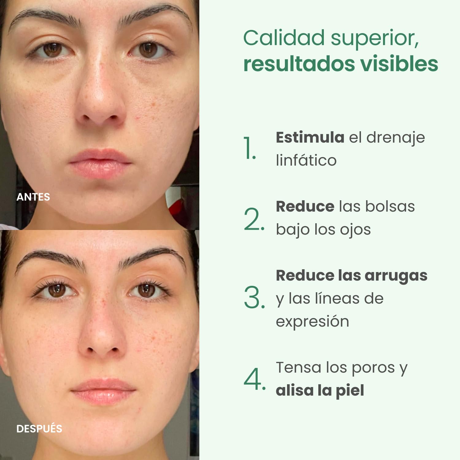 PLANTIFIQUE Gua Sha y Rodillo Facial de Jade - Masajeador Facial Antiarrugas para Tonificar la Piel - Face Roller - Rodillo Masaje y Guasha de Piedra Jade Auténtico — view 2